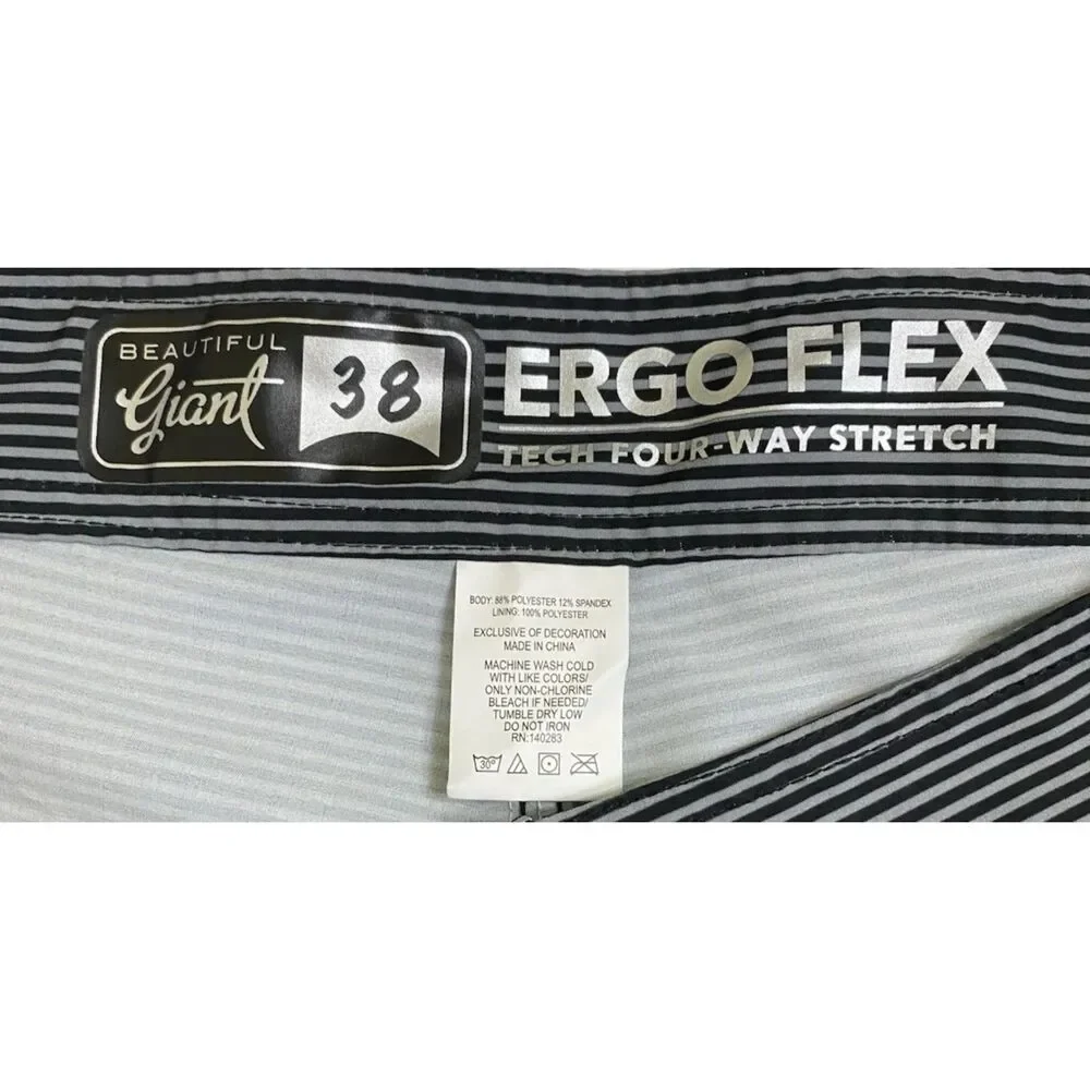 Beautiful Giant Men's Windbreak Swimwear Board Shorts Ergo Flex Stretch Size 38